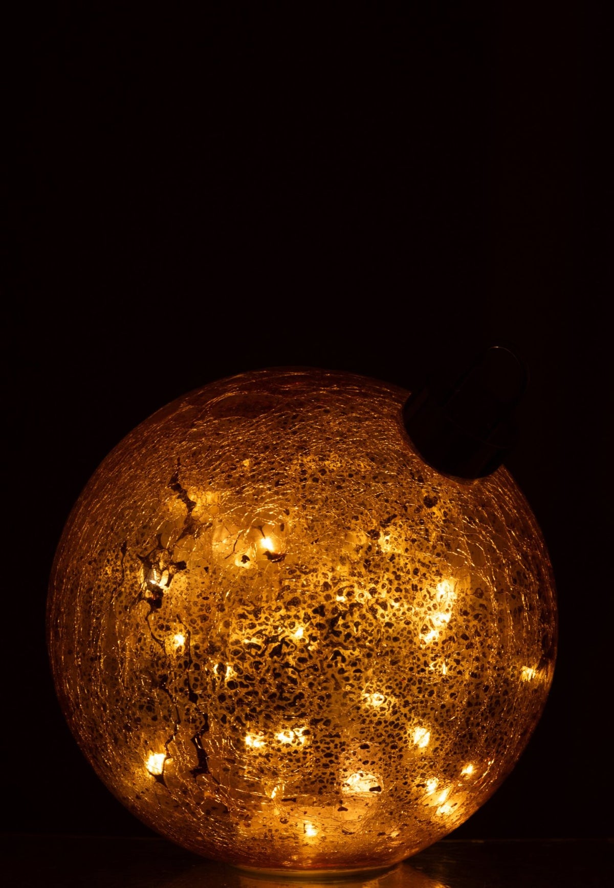 Ball LED Glass Orange Large