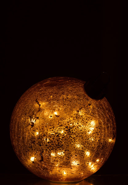 Ball LED Glass Orange Large