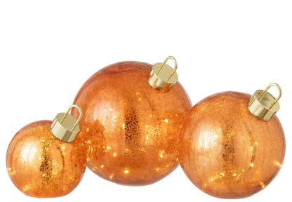 Ball LED Glass Orange Large