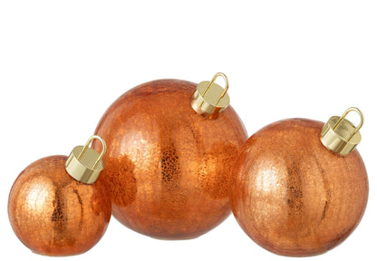 Ball LED Glass Orange Large