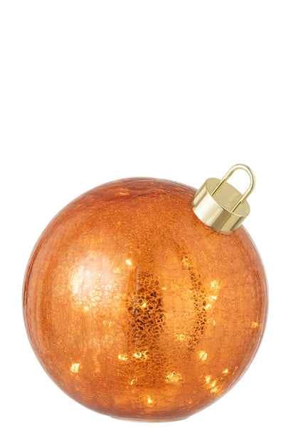 Ball LED Glass Orange Large