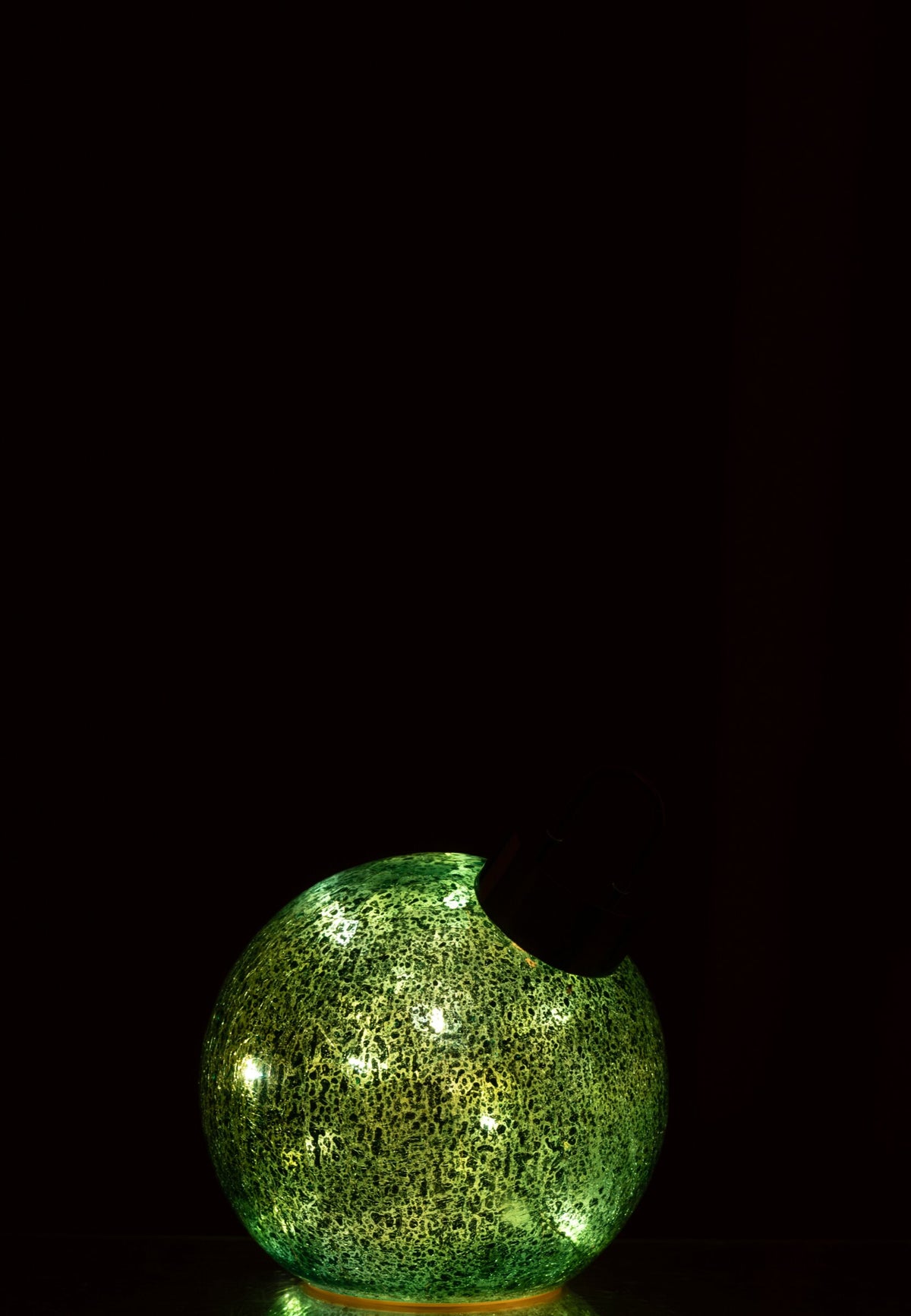 Ball LED Glass Turquoise Small