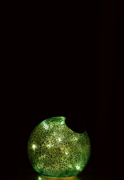 Ball LED Glass Turquoise Small