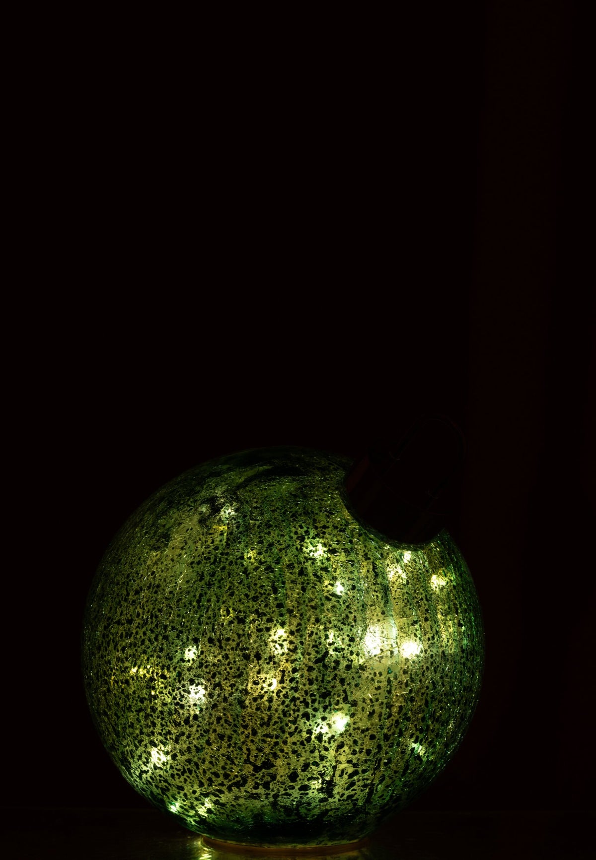 Ball LED Glass Turquoise Medium