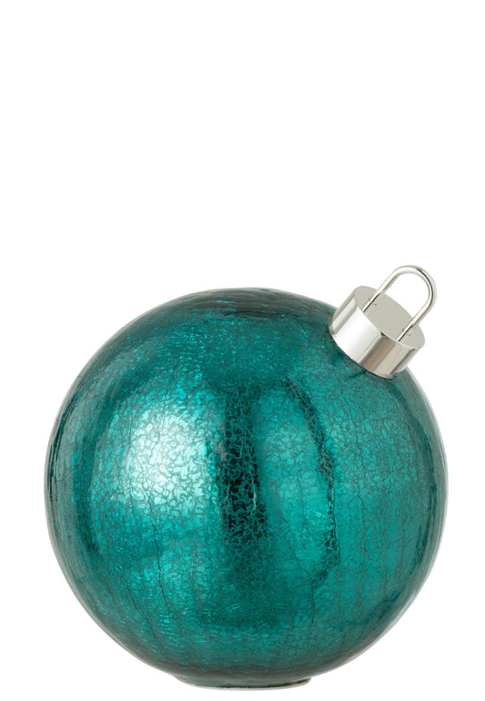 Ball LED Glass Turquoise Large