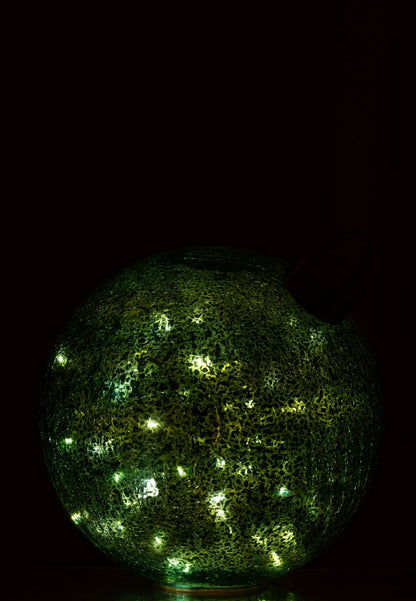Ball LED Glass Turquoise Large