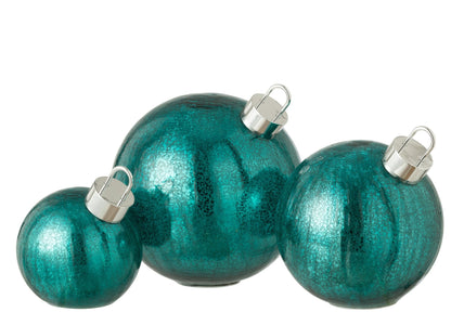 Ball LED Glass Turquoise Large