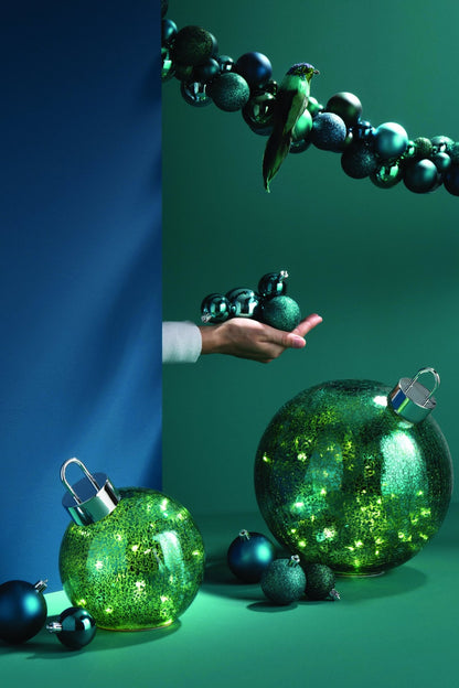 Ball LED Glass Turquoise Large