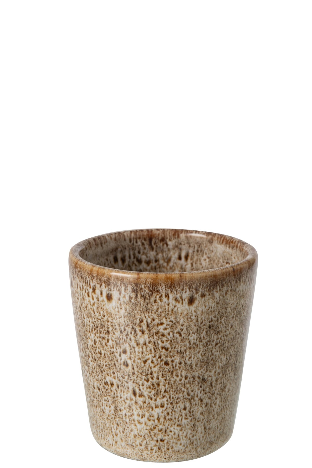 Set van 4 kop porselein taupe