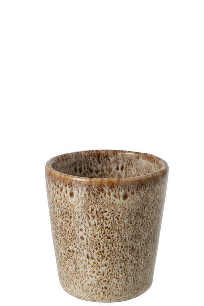 Set van 4 kop porselein taupe