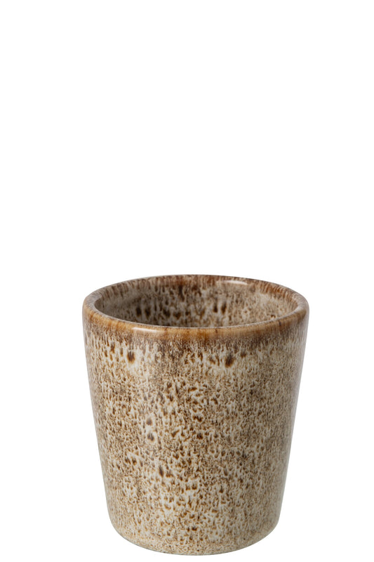 Set van 4 kop porselein taupe