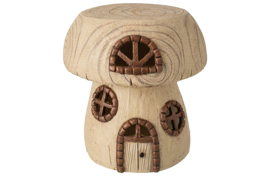 Side Table Mushroom + House Magnesium Natural/Brown