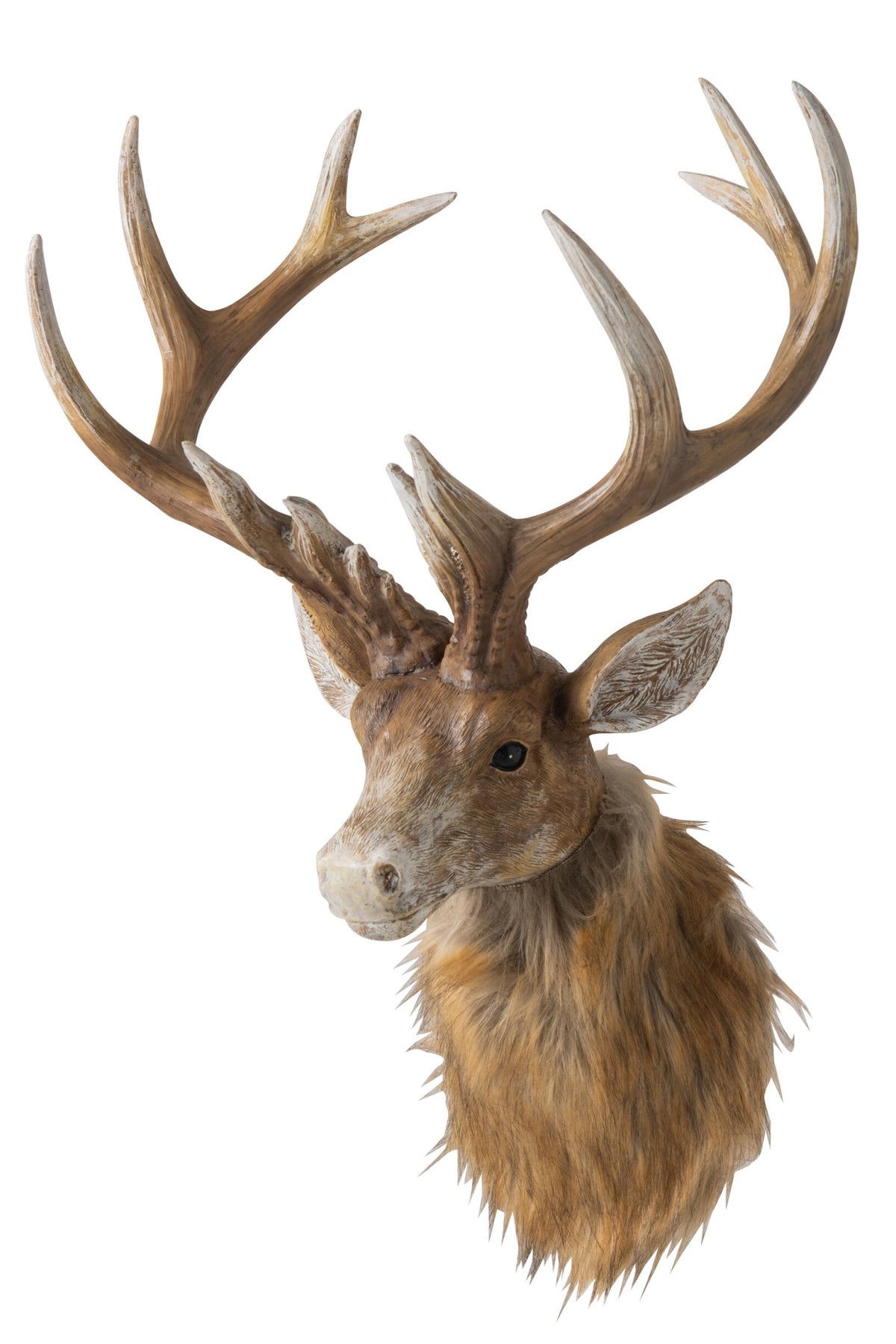 Wall Object Reindeer Head Polyresin Brown/Light Beige Large