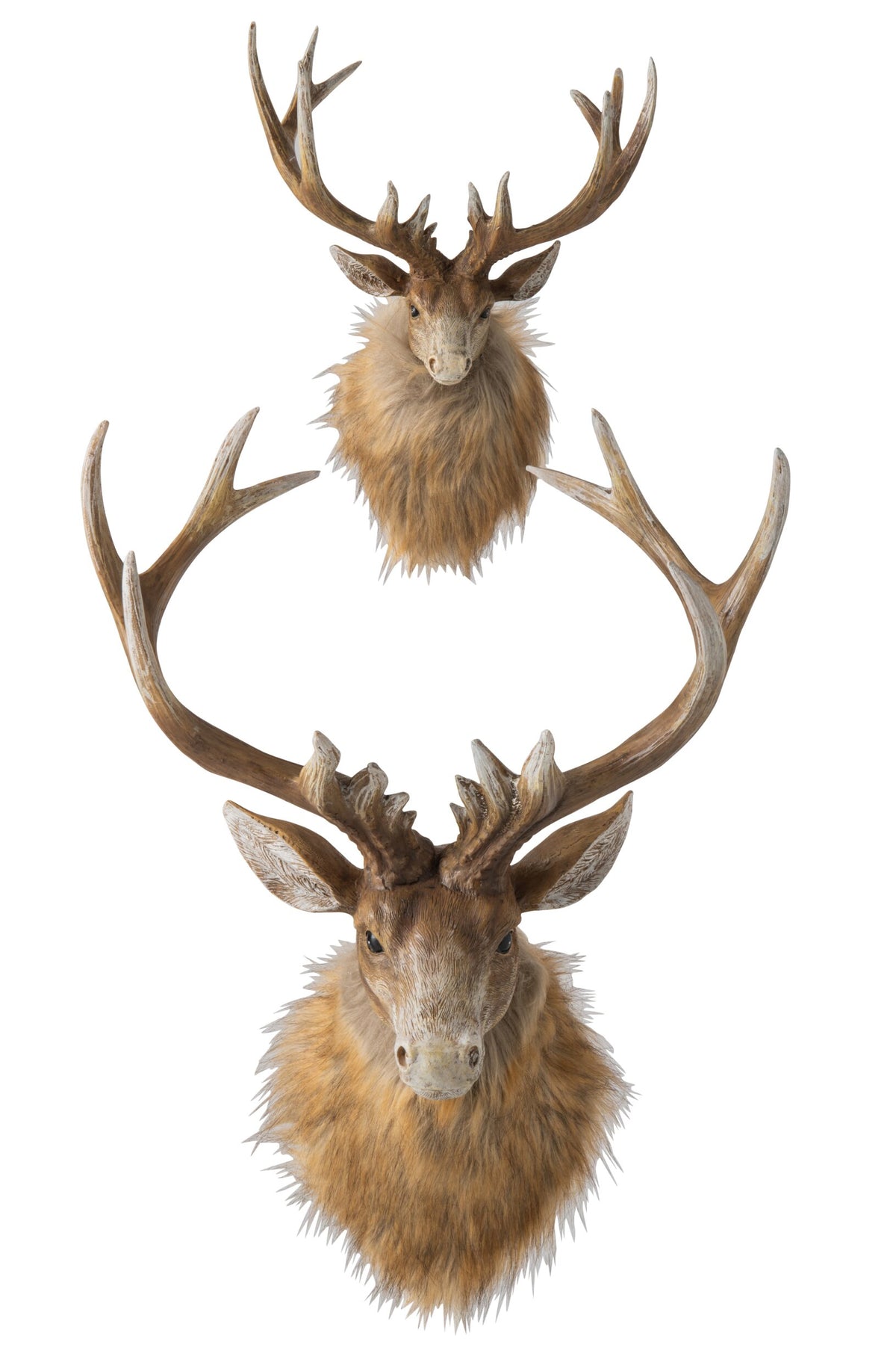 Wall Object Reindeer Head Polyresin Brown/Light Beige Large