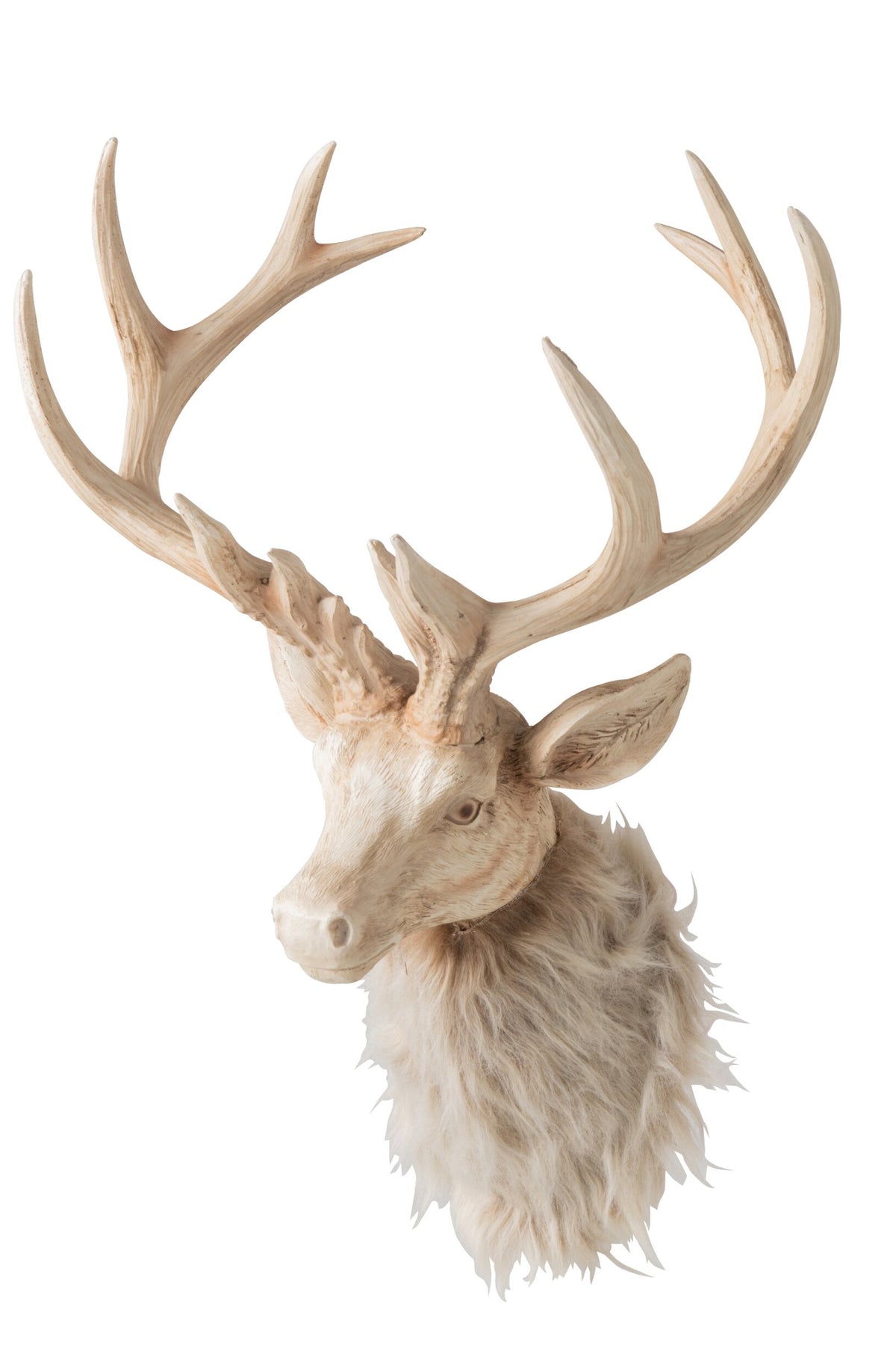 Wall Object Reindeer Head Polyresin Light Beige Large