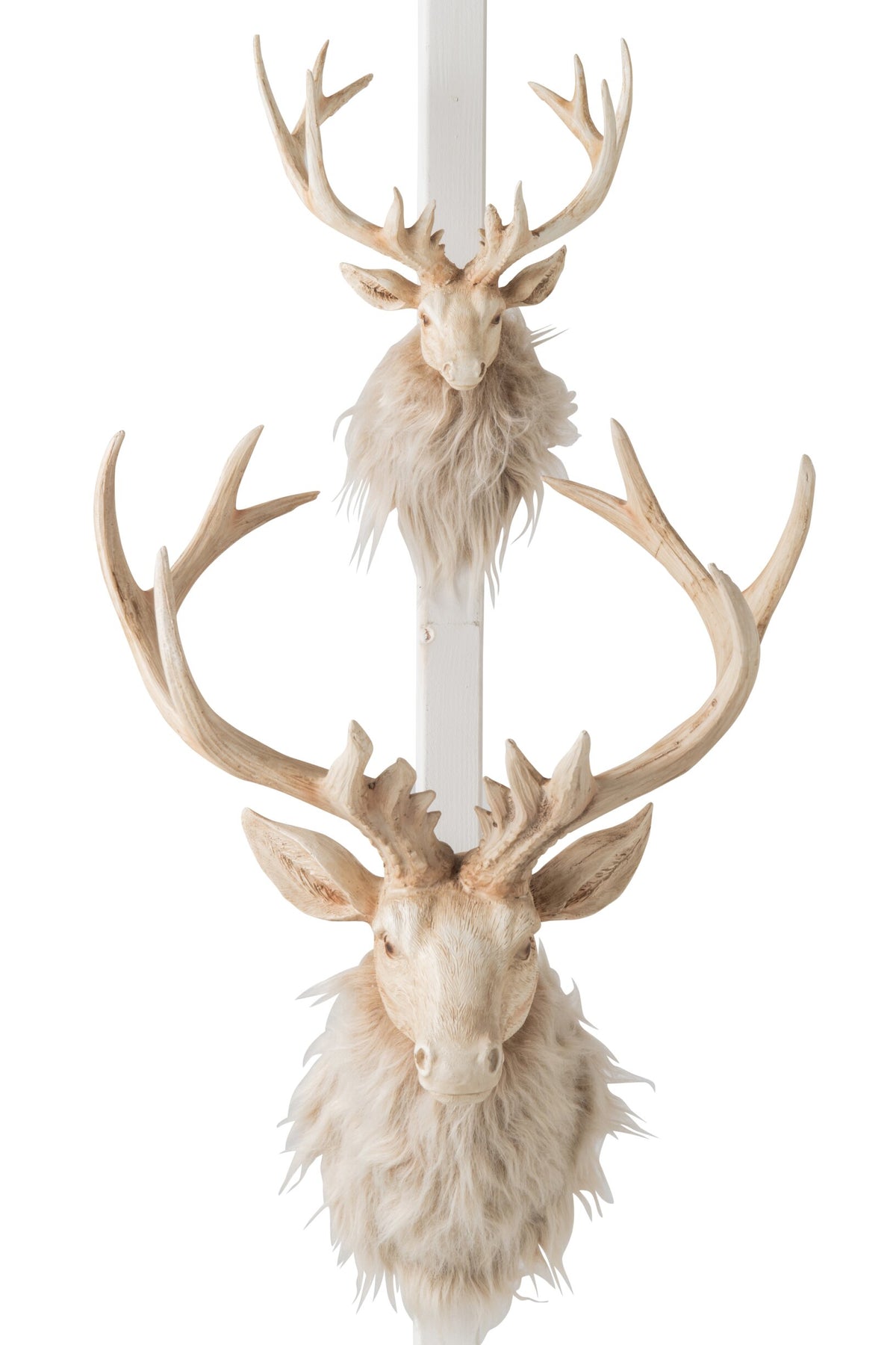 Wall Object Reindeer Head Polyresin Light Beige Large