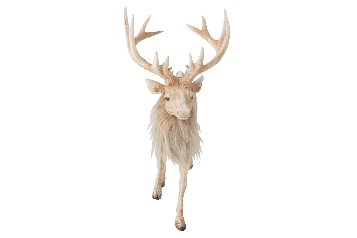 Reindeer Polyresin Light Beige Large