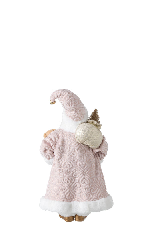 Santa Claus Synthetic Light Pink Small