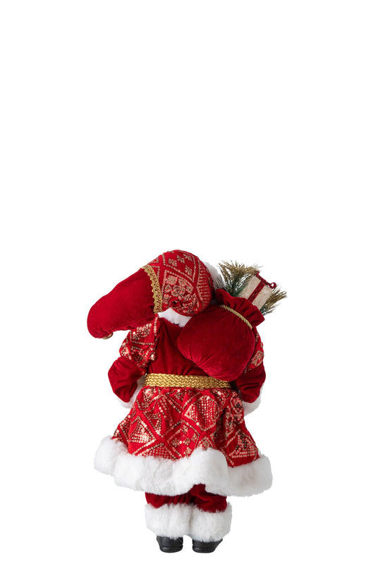 Santa Claus Synthetic Christmas Red Small