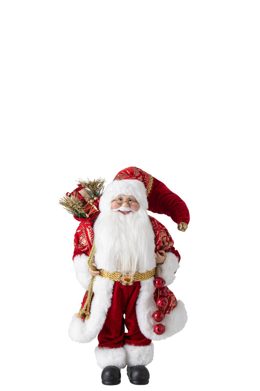 Santa Claus Synthetic Christmas Red Small
