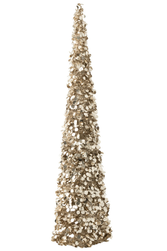 Tree Sparkling Polystyrene Greige Extra Large