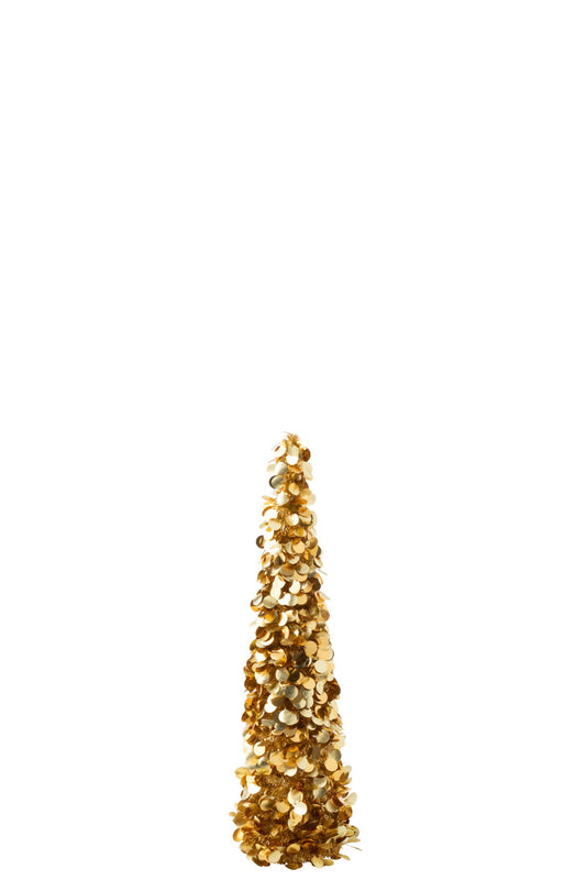 Tree Sparkling Polystyrene Gold Medium