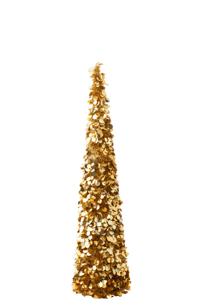 Tree Sparkling Polystyrene Gold Large