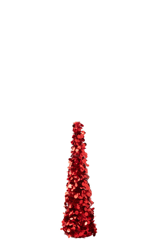 Tree Sparkling Polystyrene Red Medium