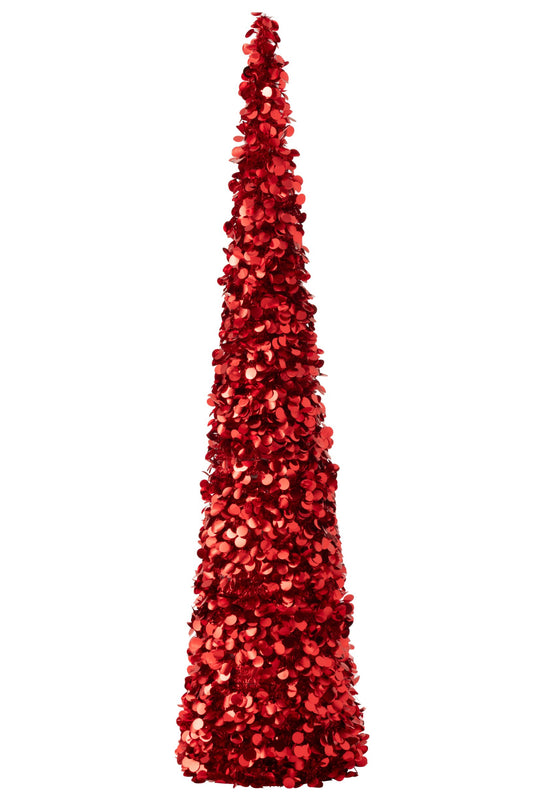 Tree Sparkling Polystyrene Red Extra Large