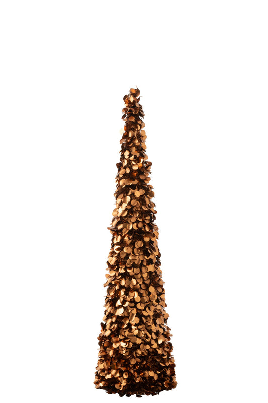 Tree Sparkling Polystyrene Brown Large