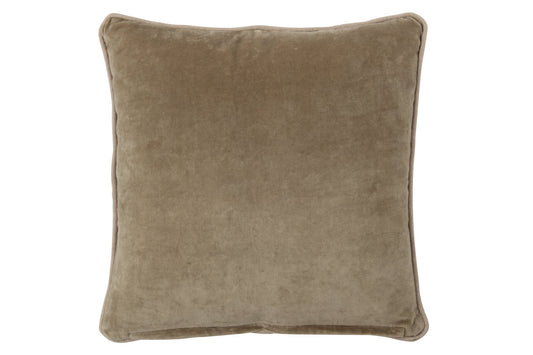 Cushion Flowers + Leaves Square Cotton Light Green