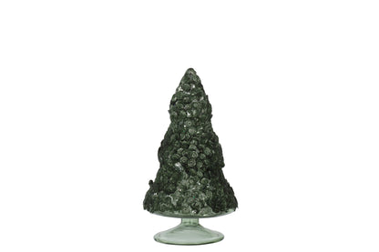 Christmas Tree Sequins Sugar Matte Dark Green Medium