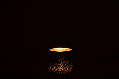 T-Lichthouder Glitter Glas Smokey Grijs Small