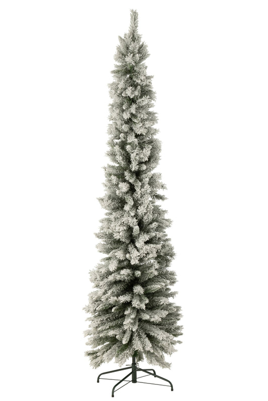 Christmas Tree Plastic Small Model Snowy Green Large