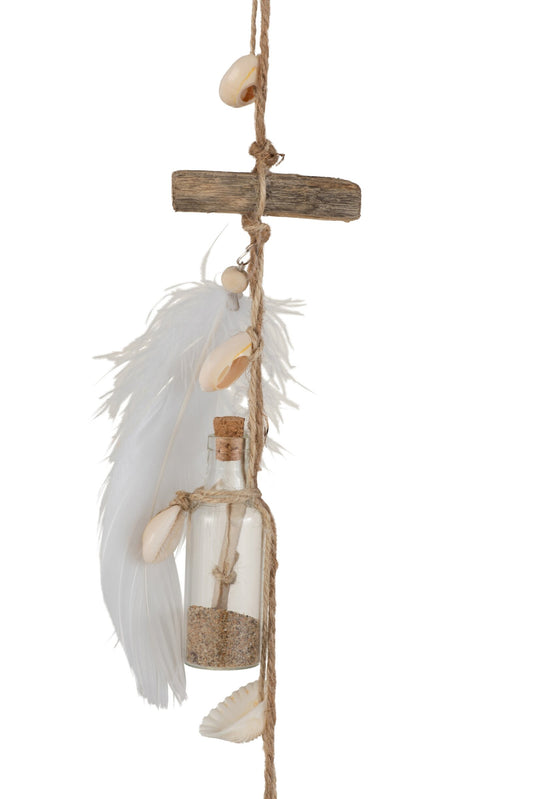 Garland Bottles/Feathers Glass Natural