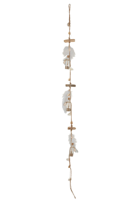 Garland Bottles/Feathers Glass Natural