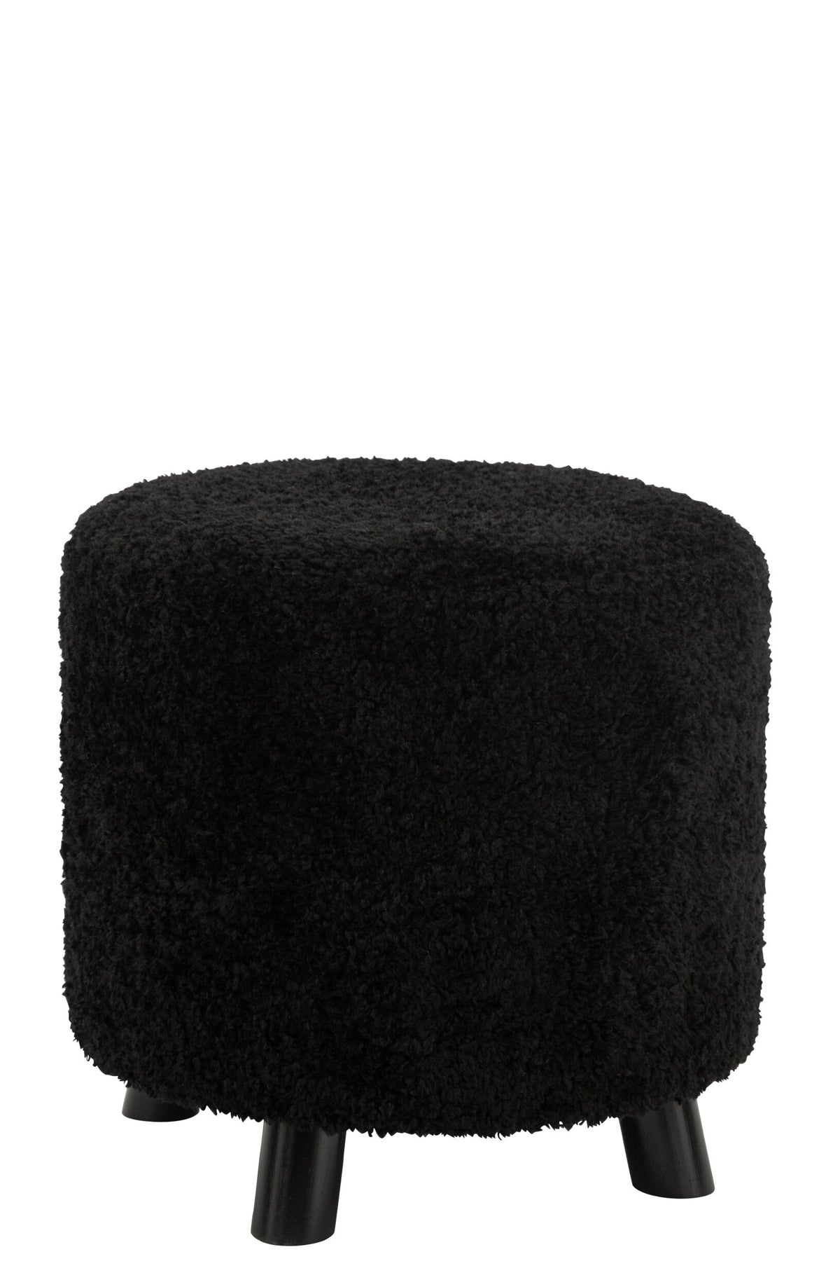 Pouf Sheep Leg Polyester Black