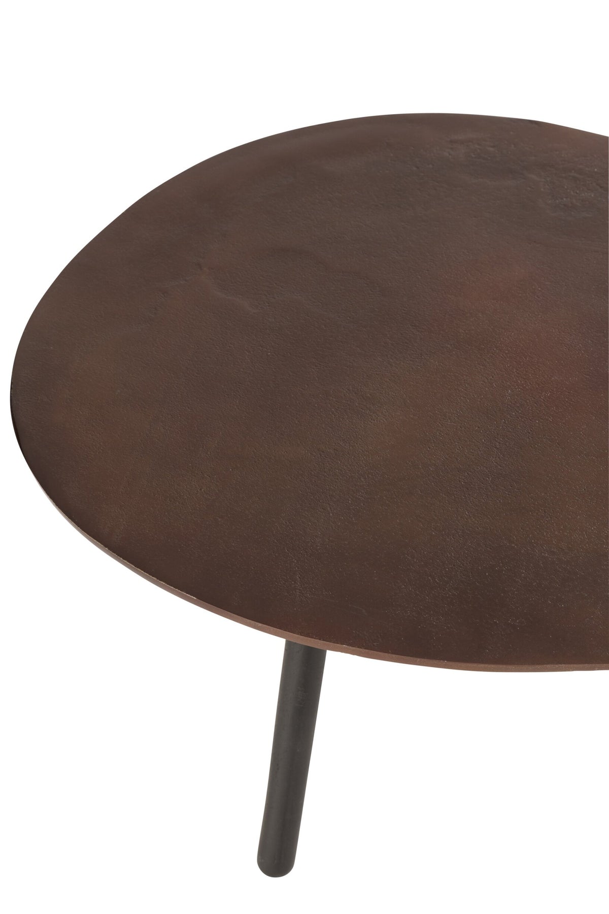 Coffee Table Drop Aluminium/Iron Brown Small