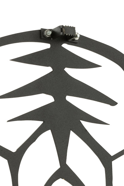 Wall Decoration Tiger Metal Black