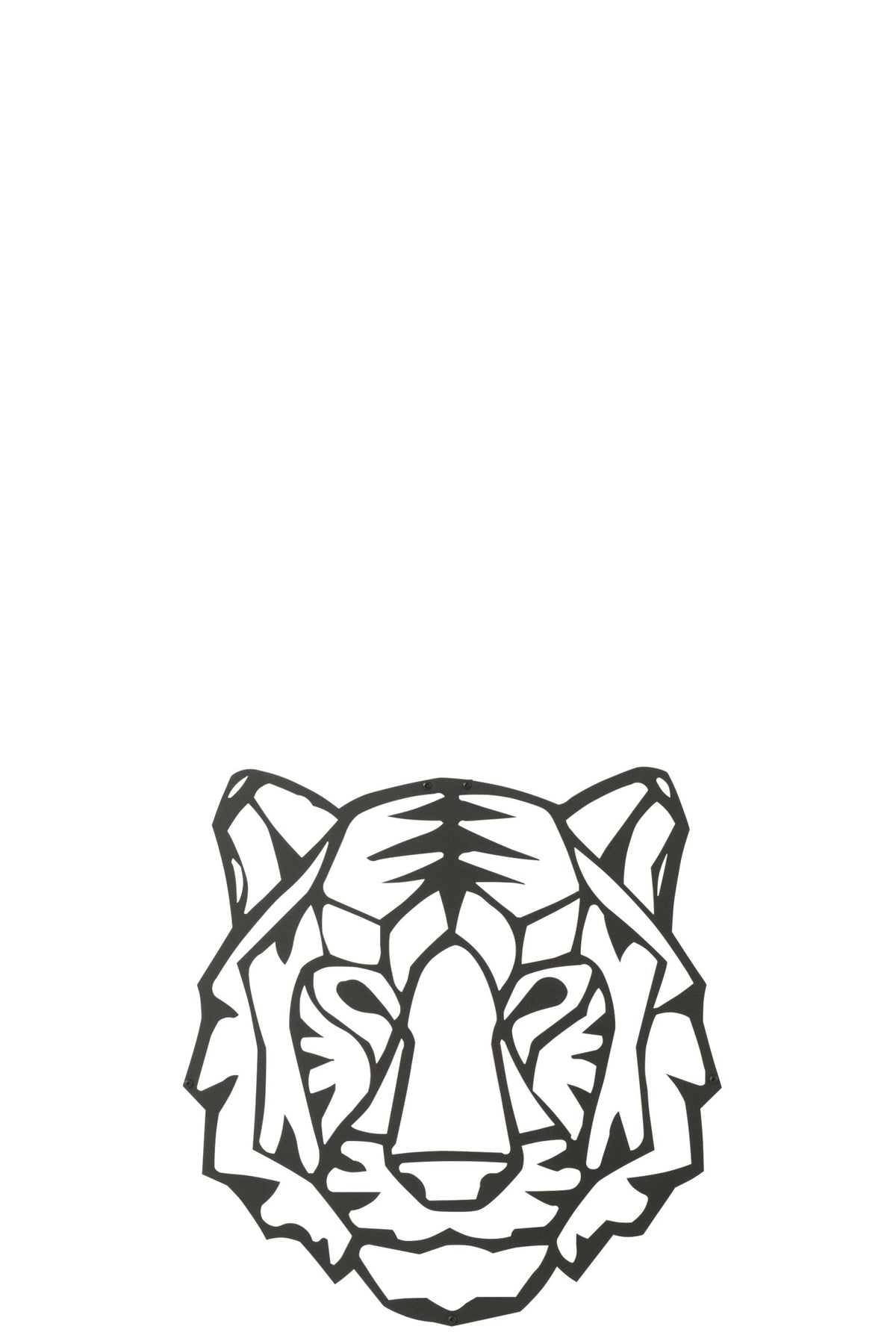 Wall Decoration Tiger Metal Black