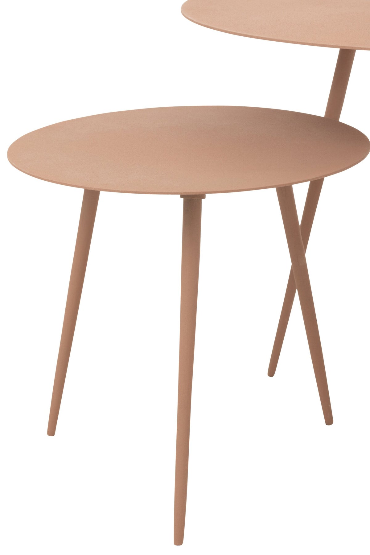 Set Of 3 Sidetable Iron Old Pink