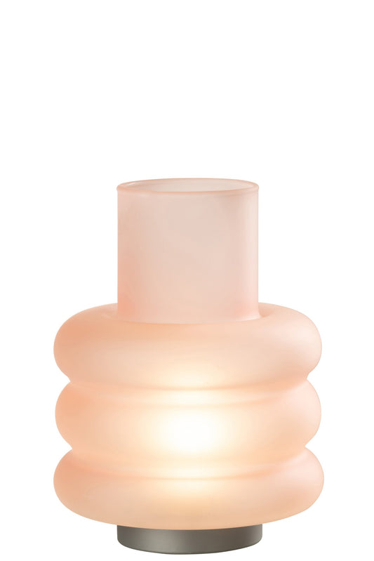 LED lamp glass rings pink