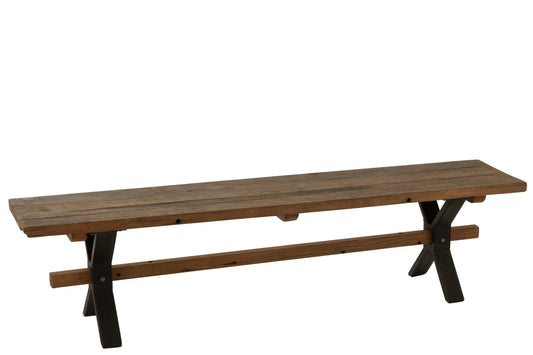 Bench Vintage Wood Brown