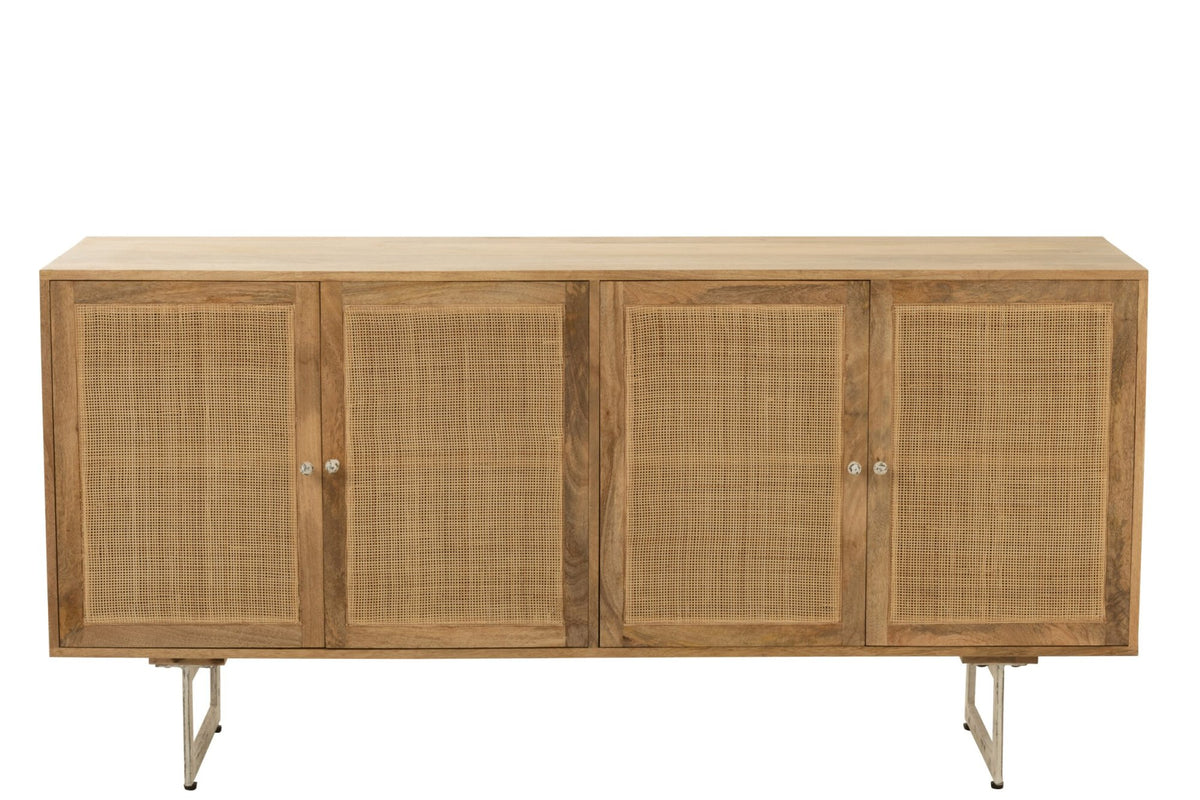 Sideboard Rattan Mango Wood Natural