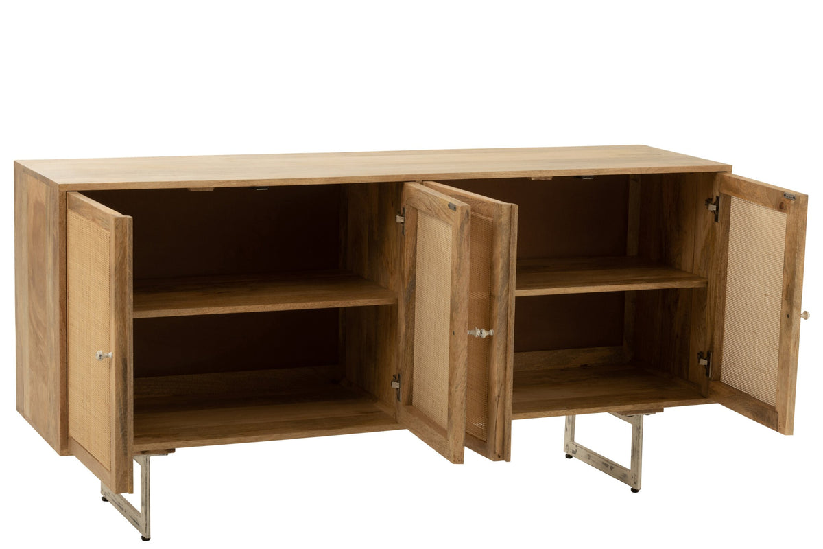 Sideboard Rattan Mango Wood Natural