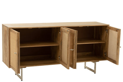 Sideboard Rattan Mango Wood Natural