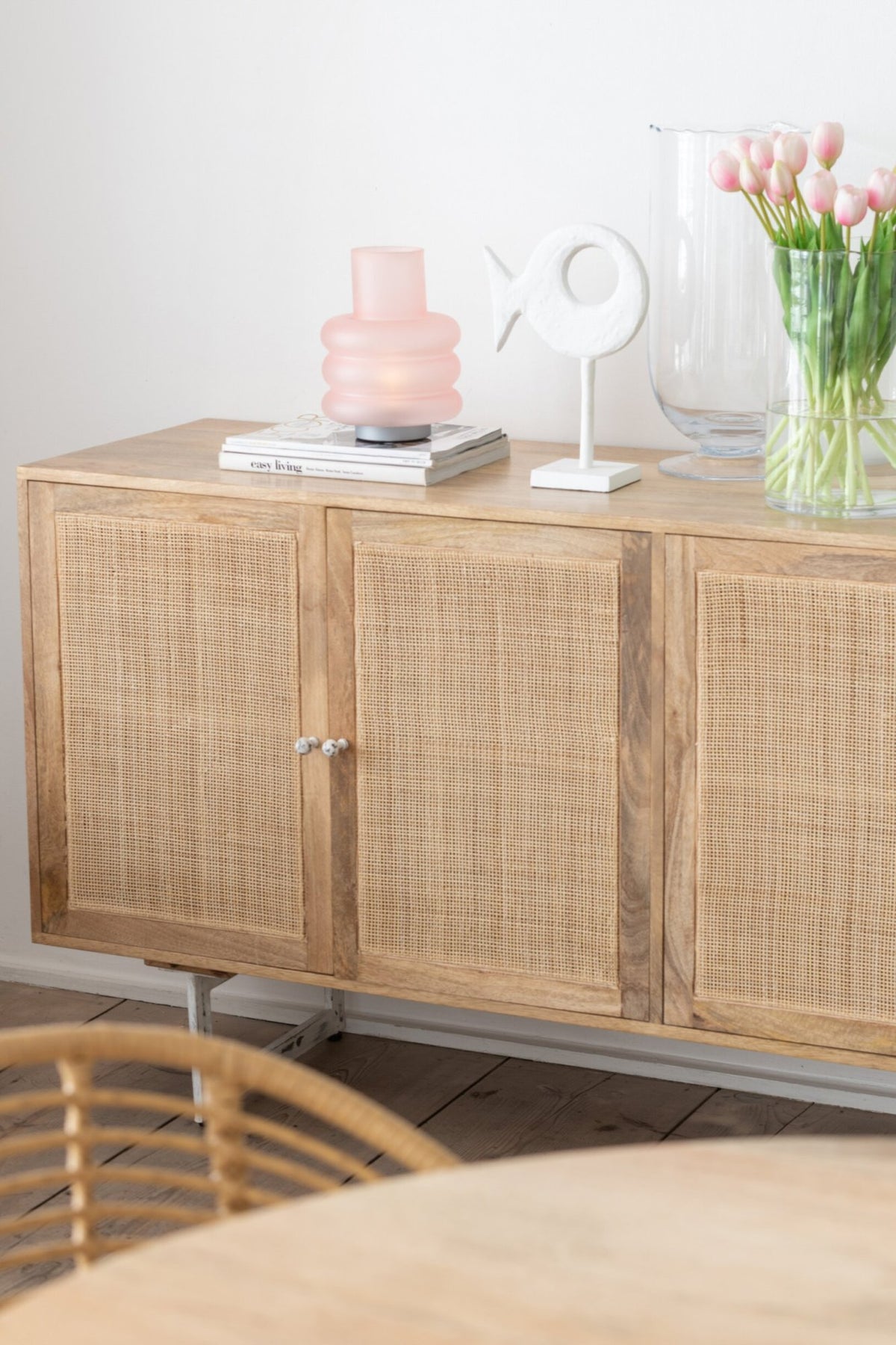 Sideboard Rattan Mango Wood Natural