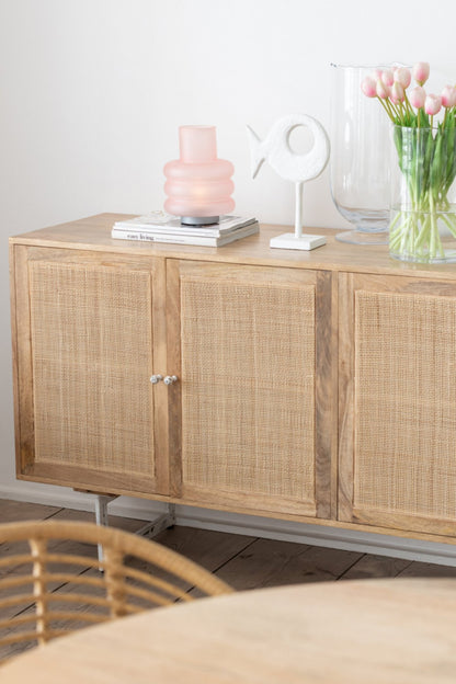 Sideboard Rattan Mango Wood Natural
