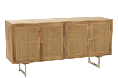 Sideboard Rattan Mango Wood Natural