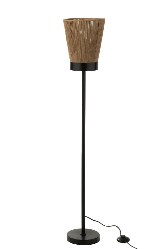 Floor lamp Luna jute beige large
